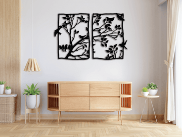 Curvilinear Songs Metal Wall Art - MET - AL