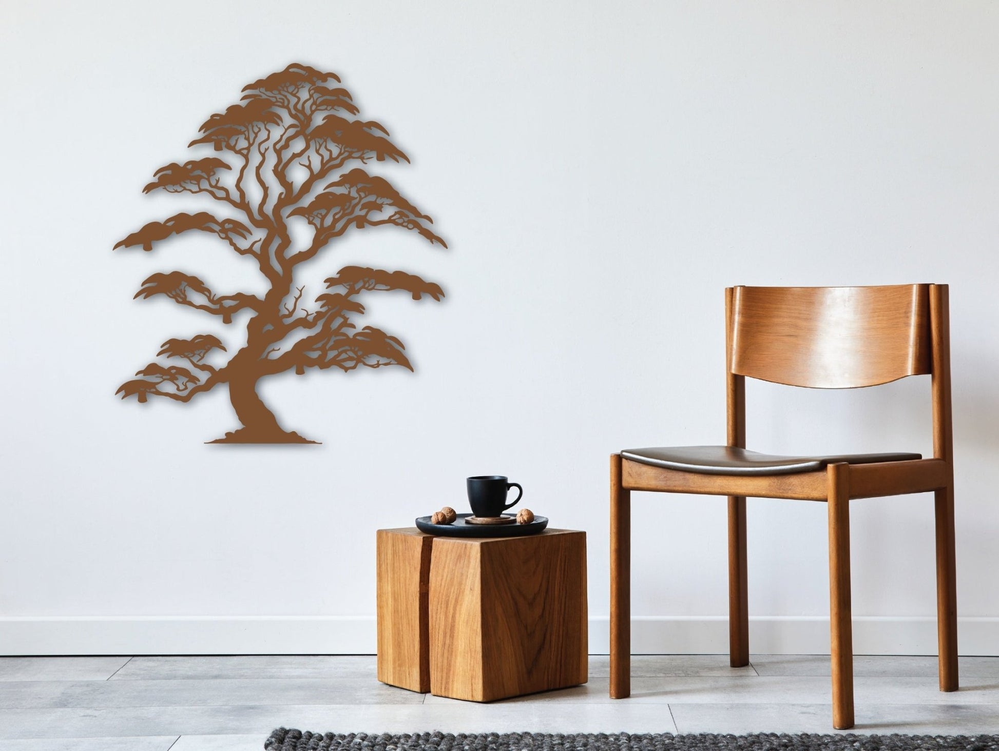 Elegant Bonsai Metal Wall Art - MET - AL