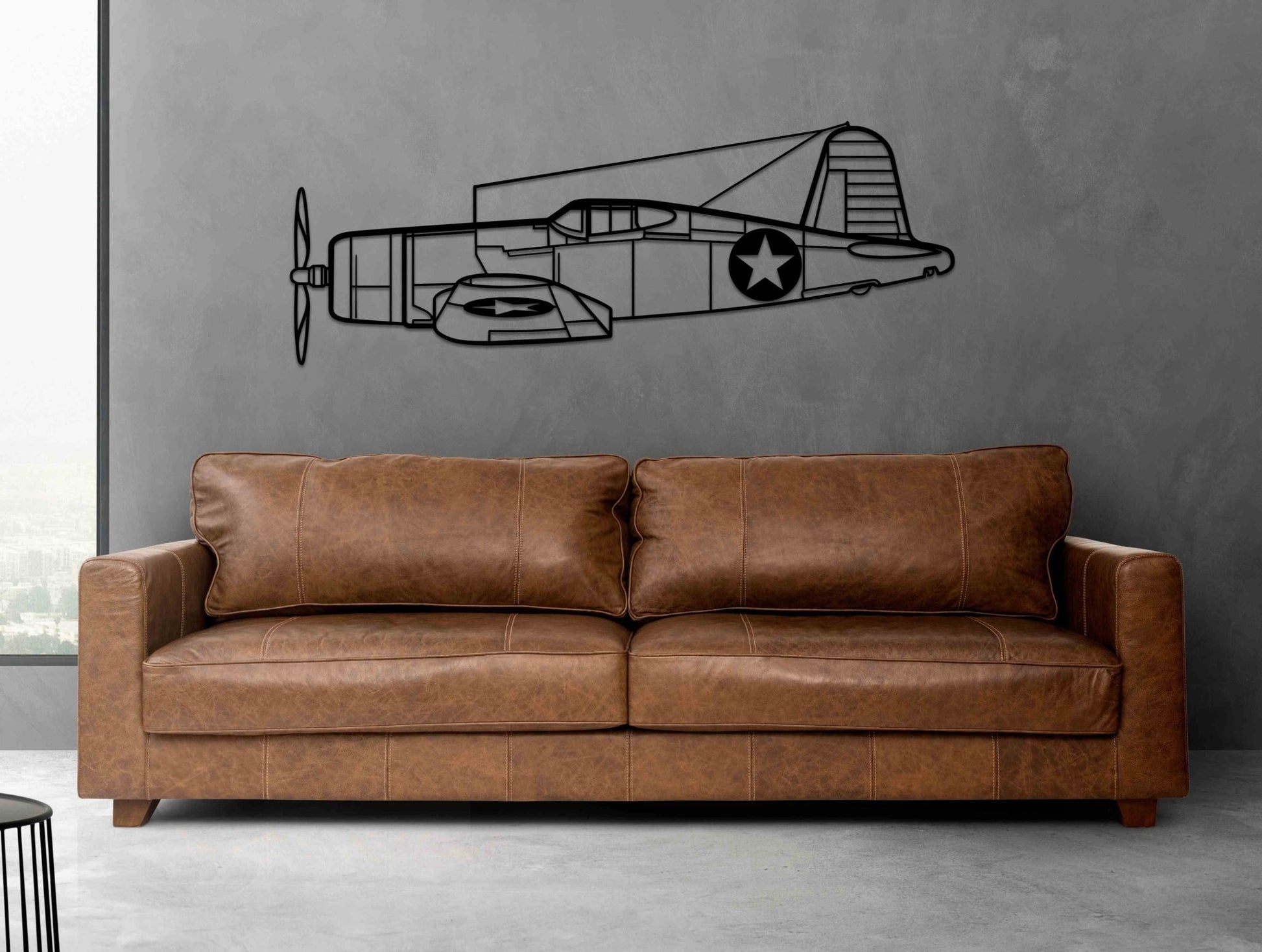 F4U Corsair Silhouette Metal Wall Art - MET - AL