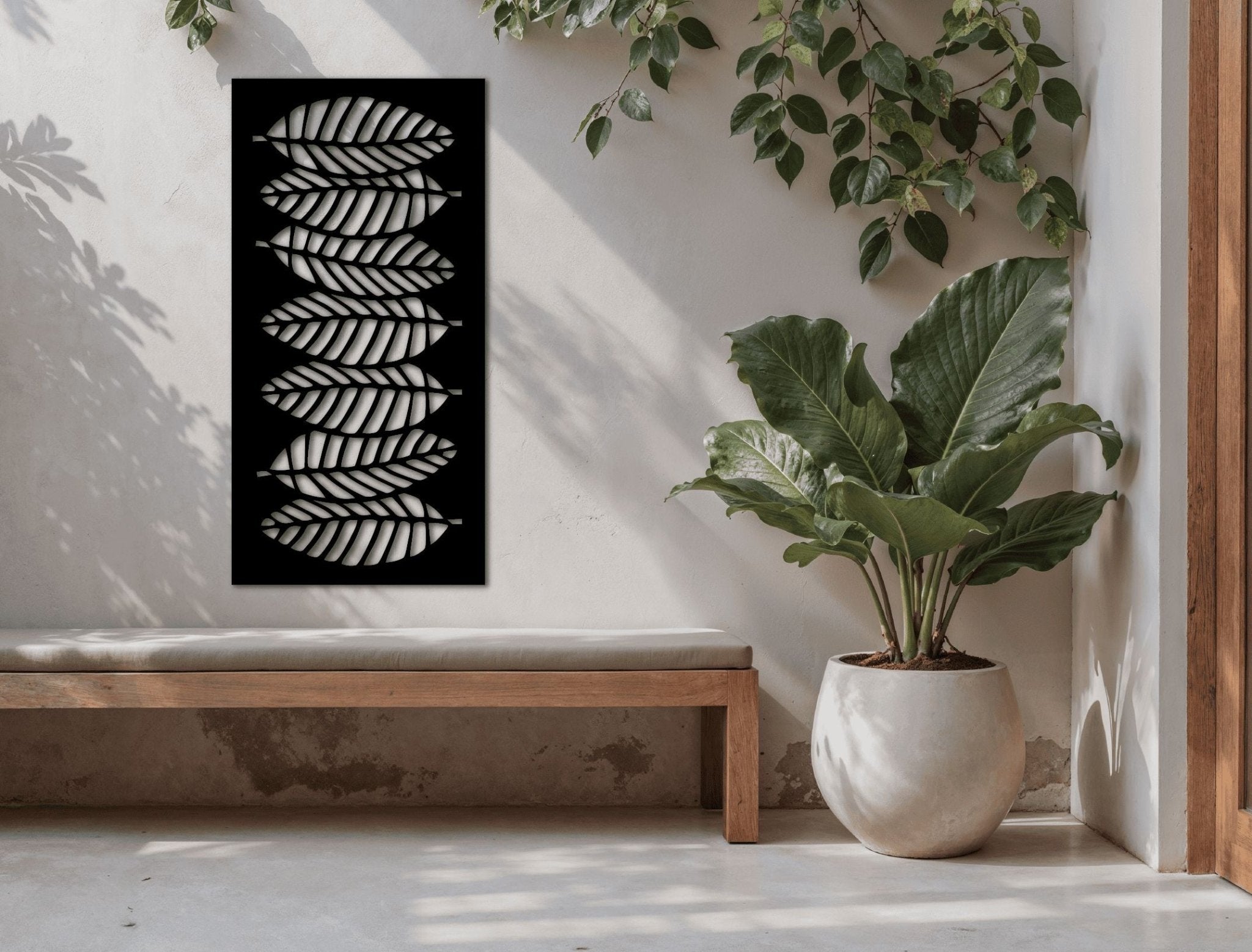 Falling Fronds Decorative Panel - MET - AL