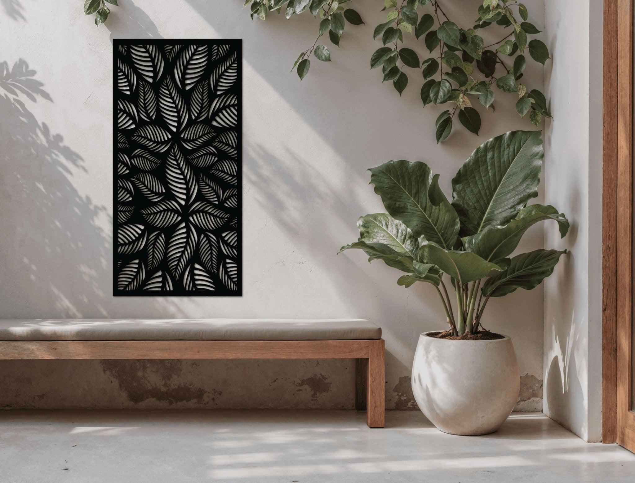 Fern Flourish Decorative Panel - MET - AL