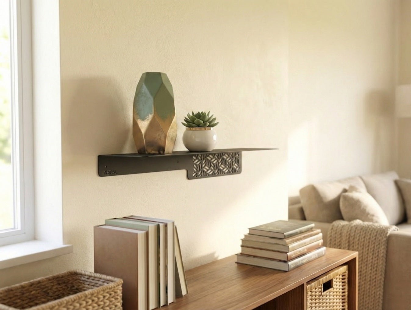 Flora Metal Floating Shelf - MET - AL