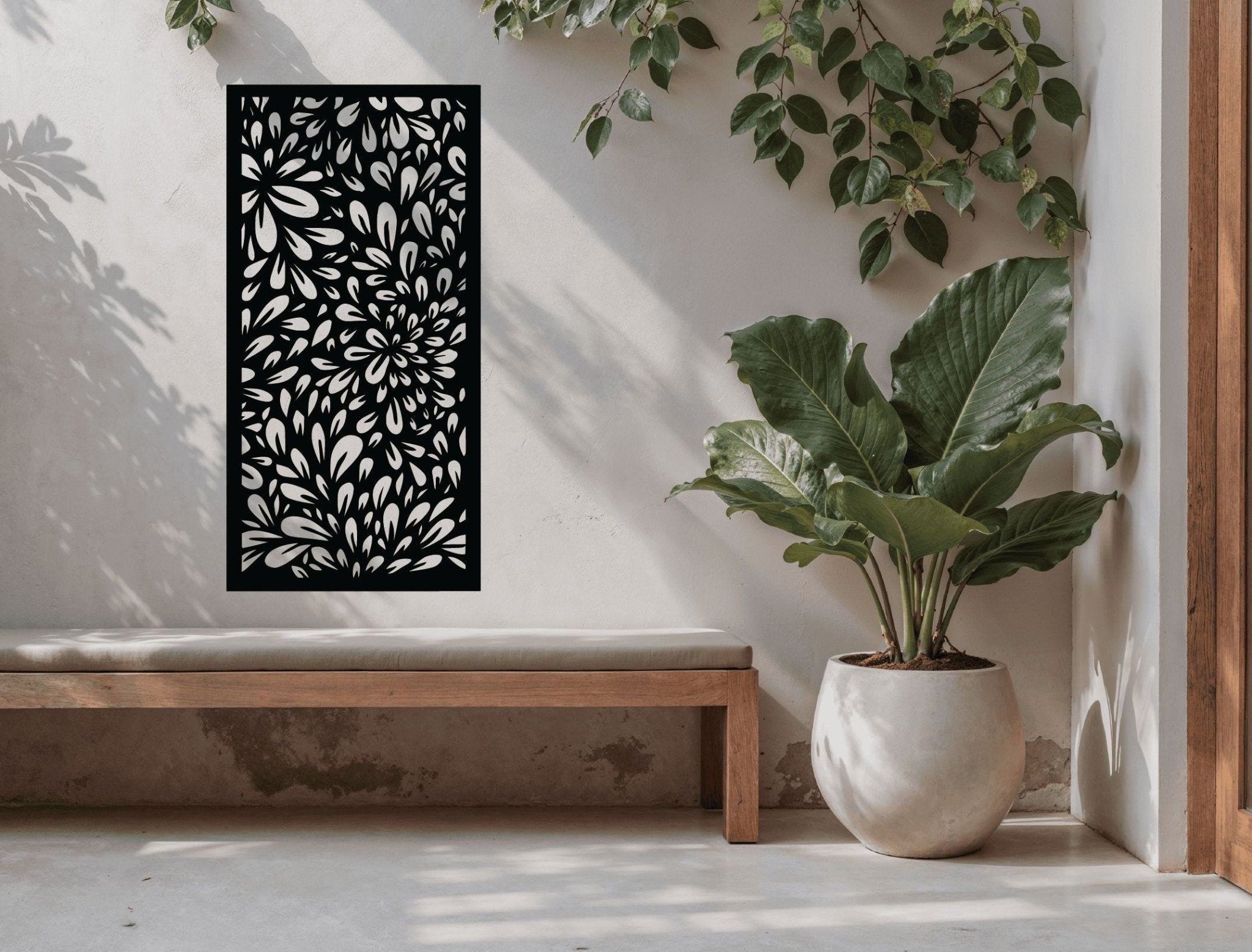 Floral Whirl Decorative Panel - MET - AL