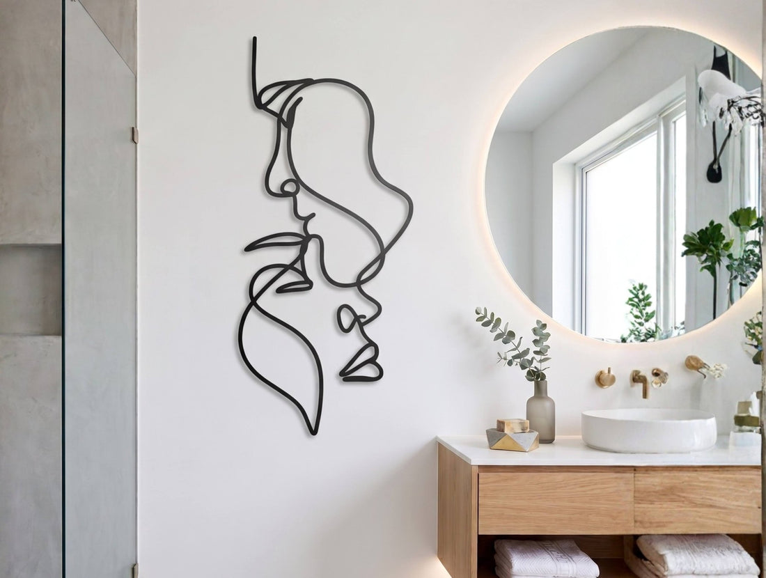 Flowing Visage Metal Wall Art - MET - AL