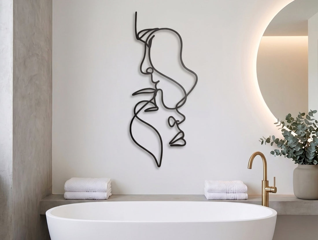 Flowing Visage Metal Wall Art - MET - AL