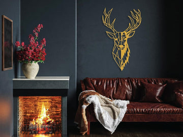Fractured Stag Metal Wall Art - MET - AL