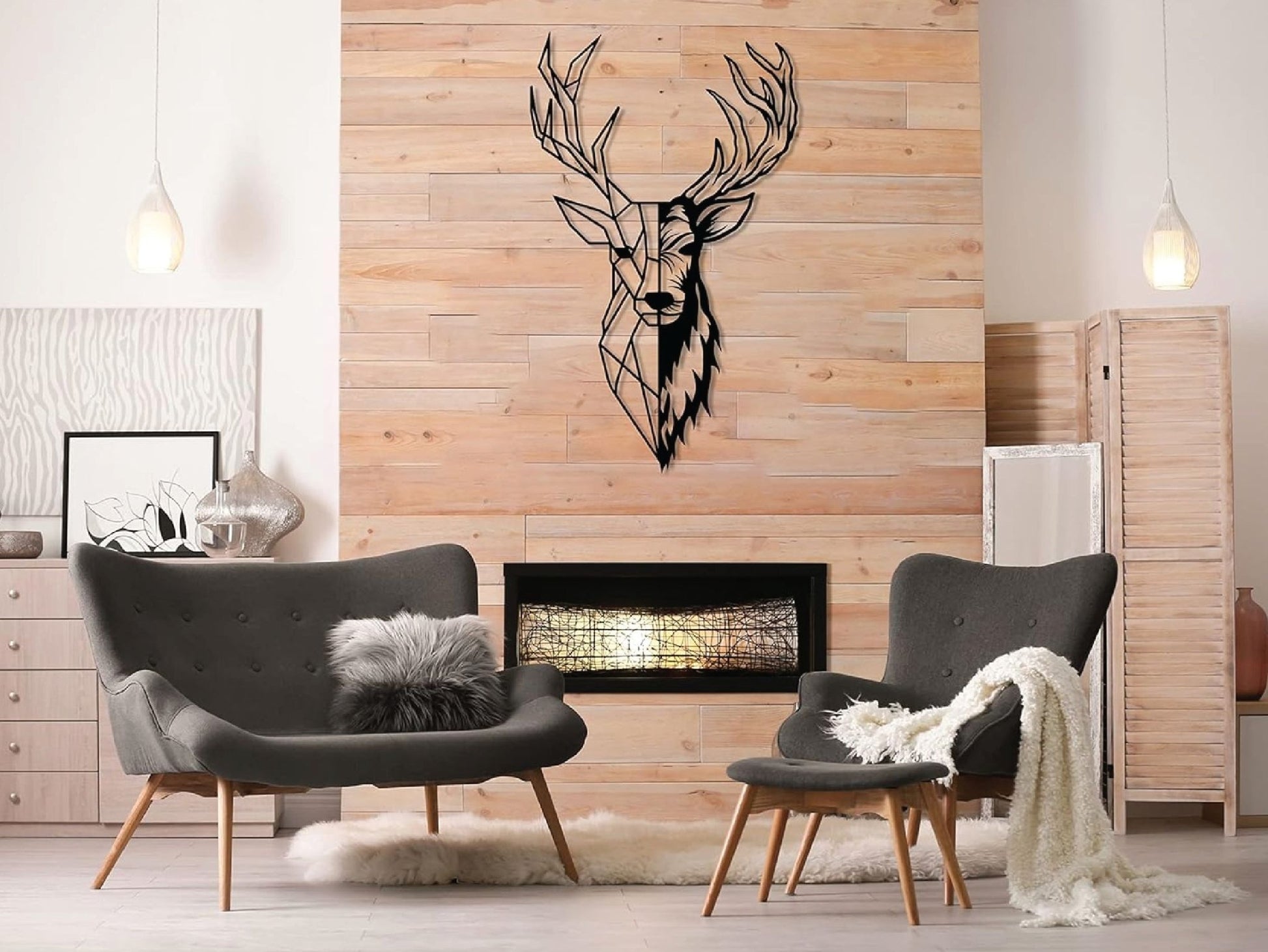 Fractured Stag Metal Wall Art - MET - AL