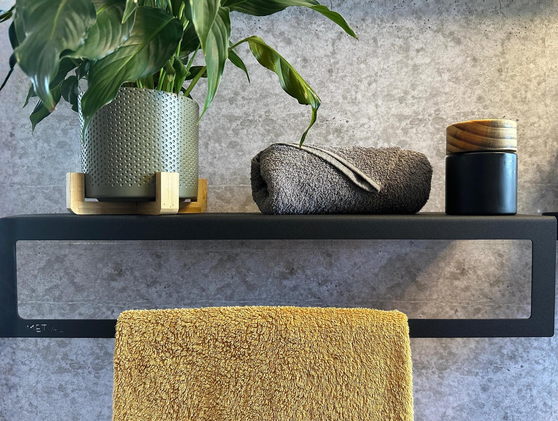 FrameLine Metal Shelf & Towel Holder - MET - AL