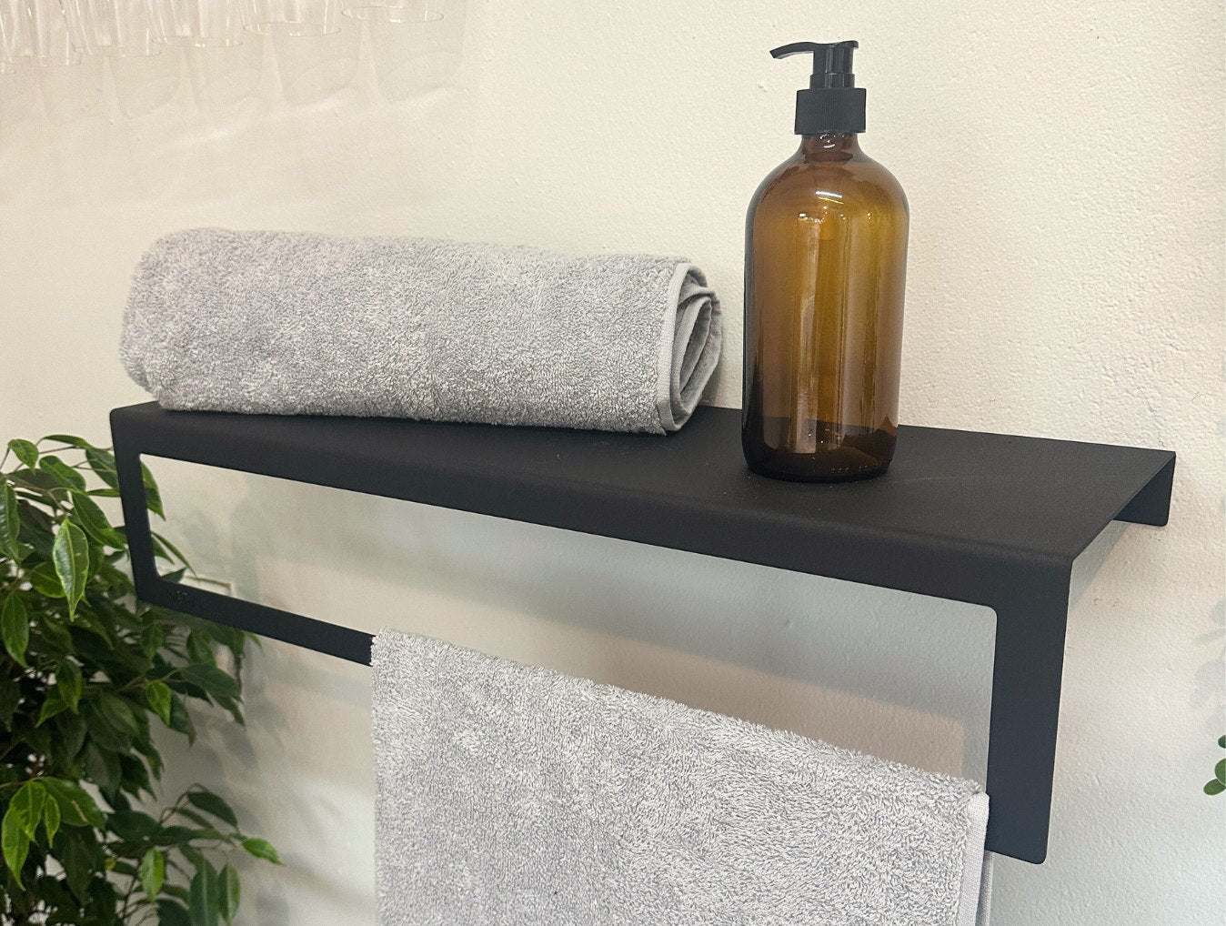 FrameLine Metal Shelf & Towel Holder - MET - AL
