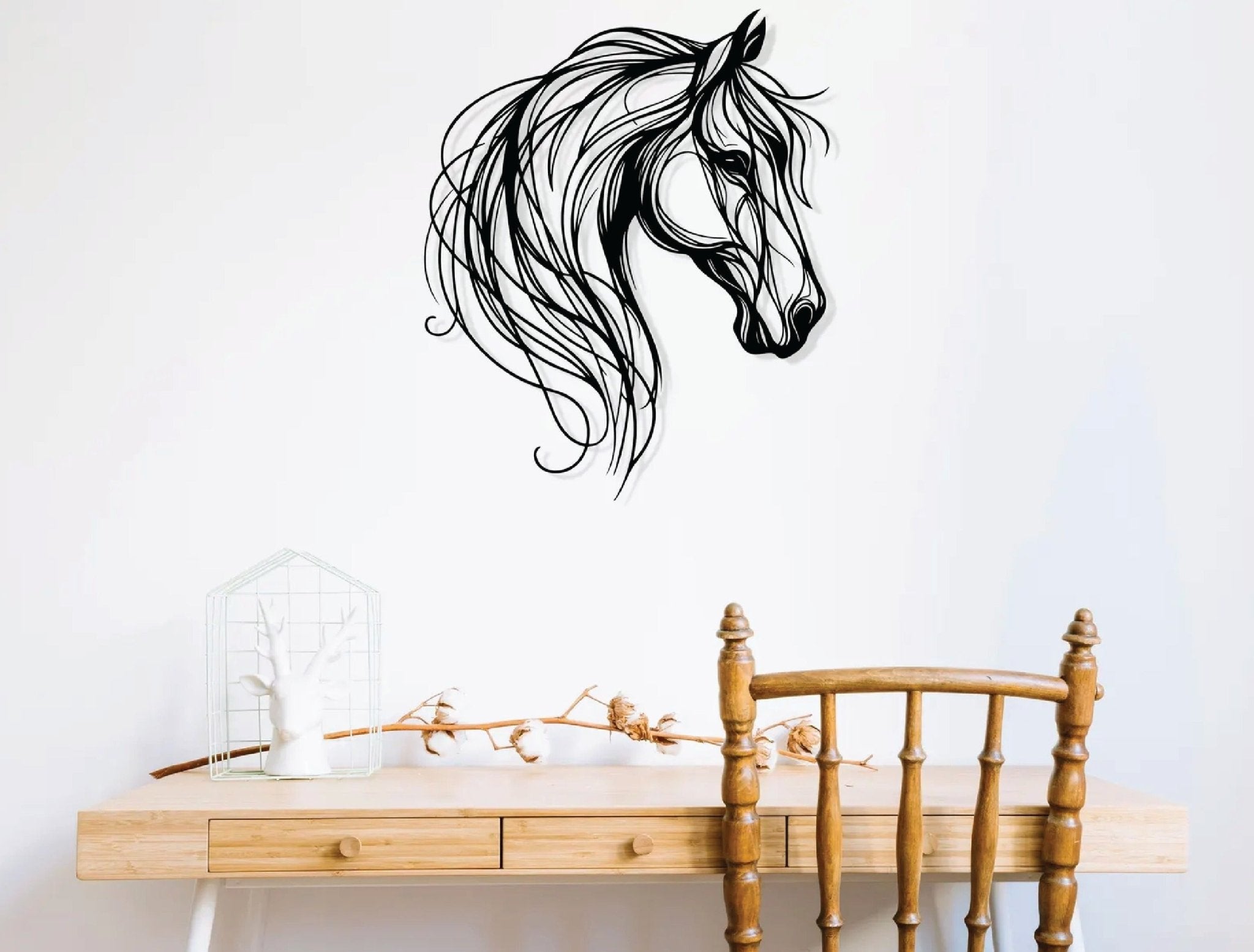 Gallop in Lines Metal Wall Art - MET - AL