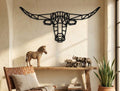 Geo LongHorn Metal Wall Art - MET - AL