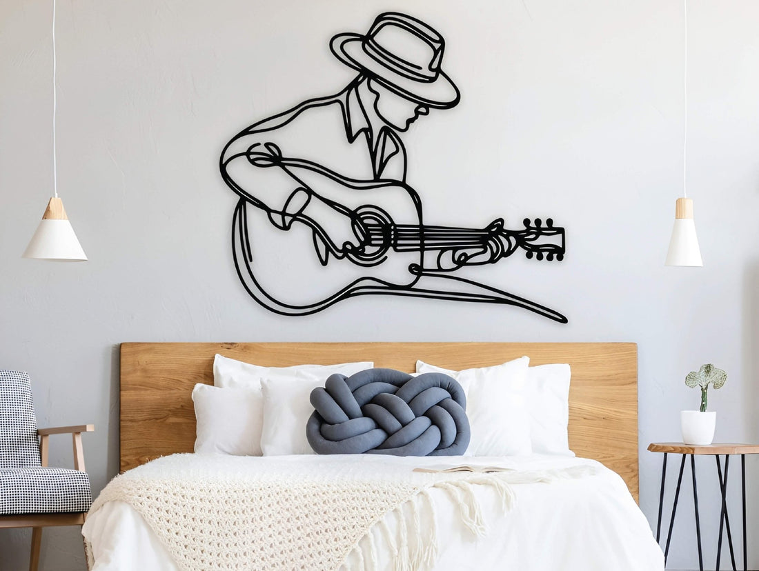 Guitar Man Metal Wall Art - MET - AL