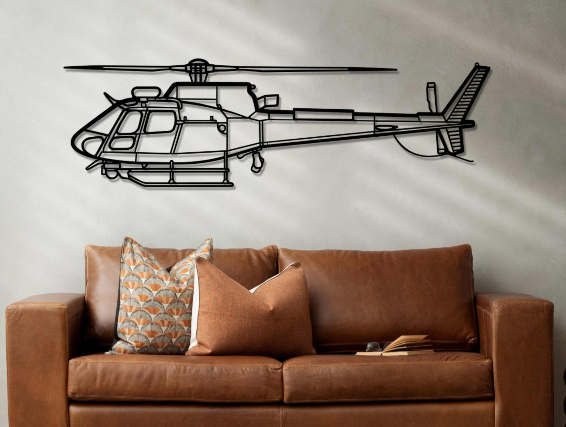 H125E Silhouette Metal Wall Art - MET - AL