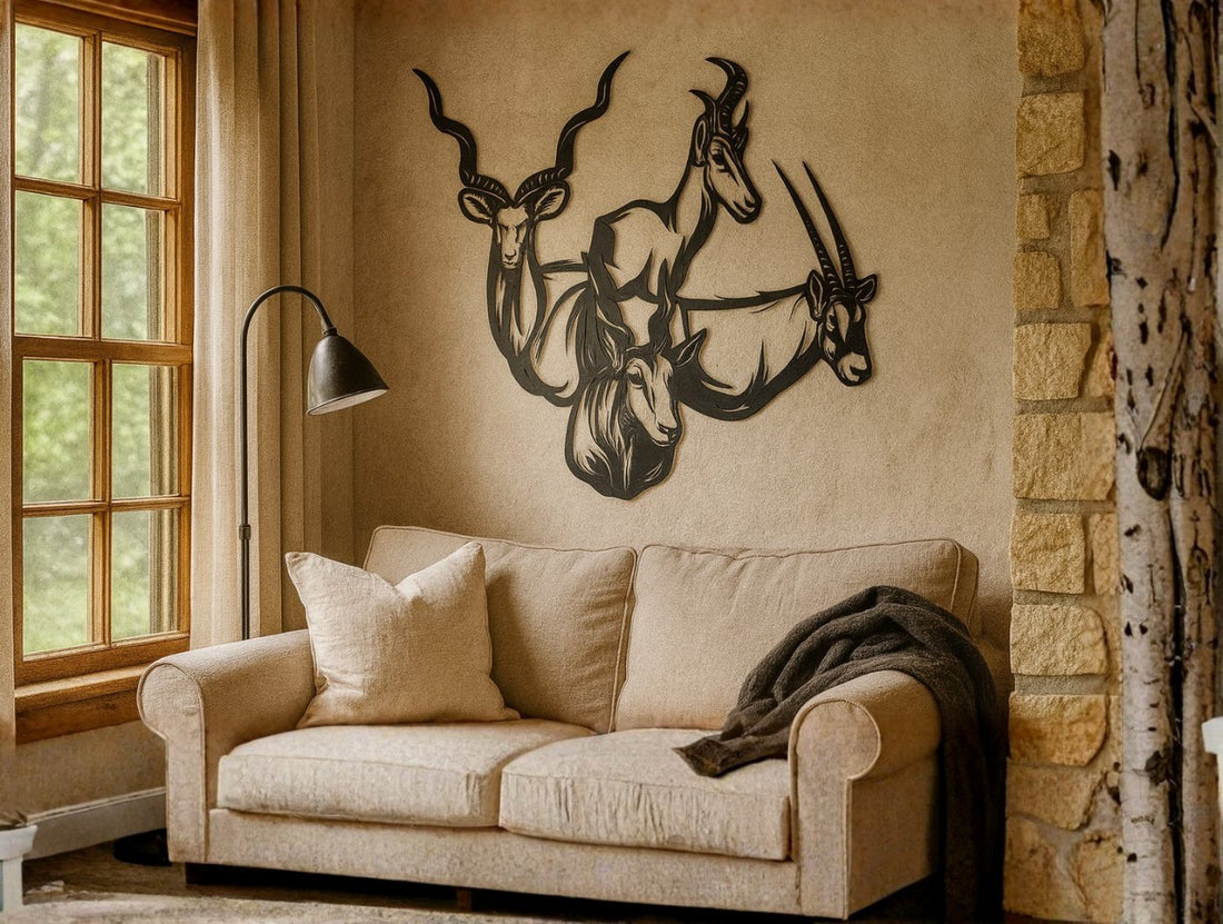 Horned Assembly Metal Wall Art - MET - AL