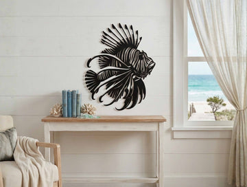 Lion Fish Metal Wall Art
