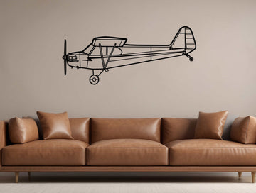 J - 3 Cub Silhouette Metal Wall Art - MET - AL