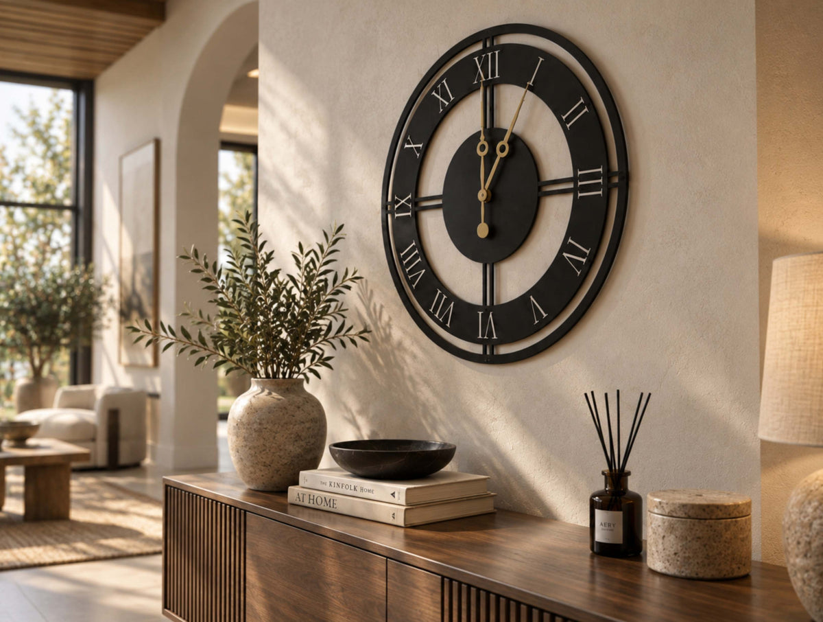 Foundry Roman Numeral Wall Clock