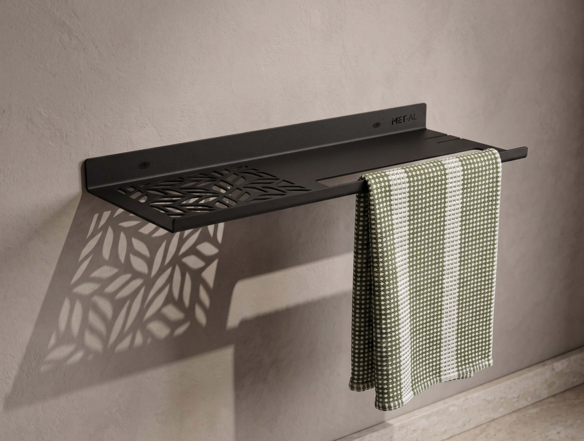 Kitchen Towel Holder & Shelf - MET-AL