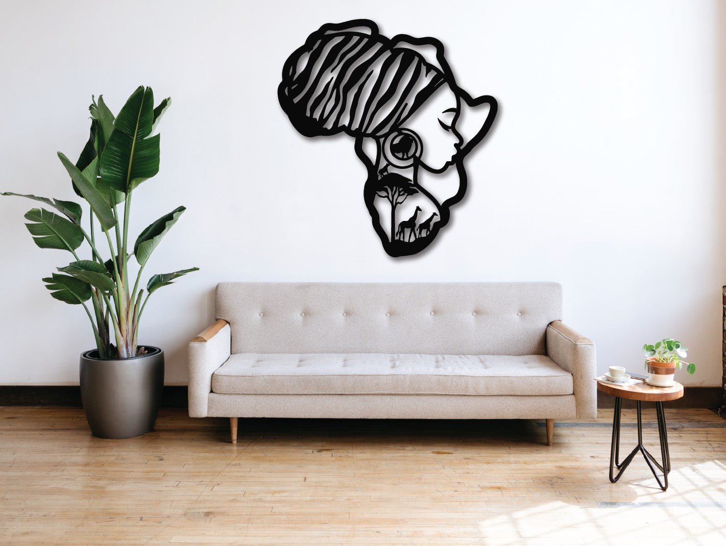 Lady Africa Metal Wall Art - MET - AL