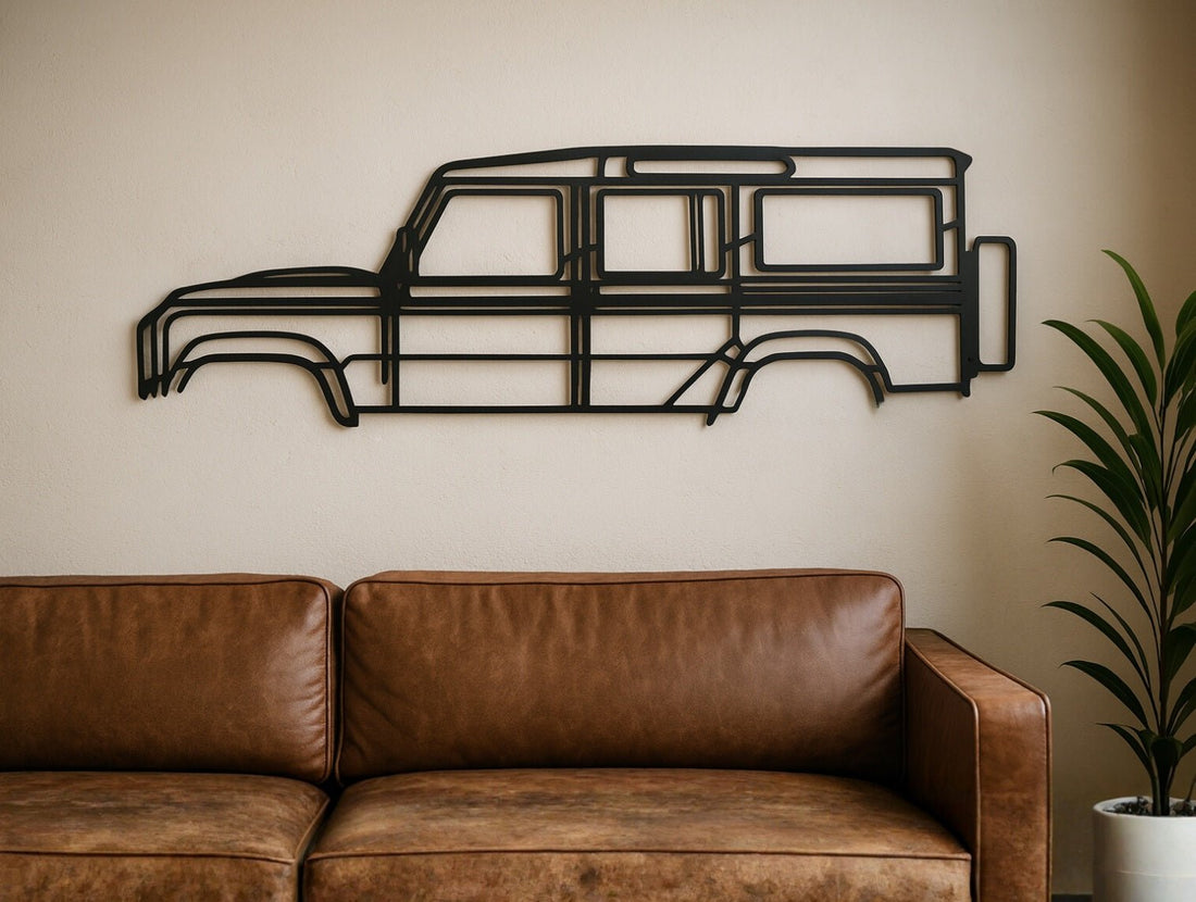 Land Defender 110 Metal Wall Art - MET - AL