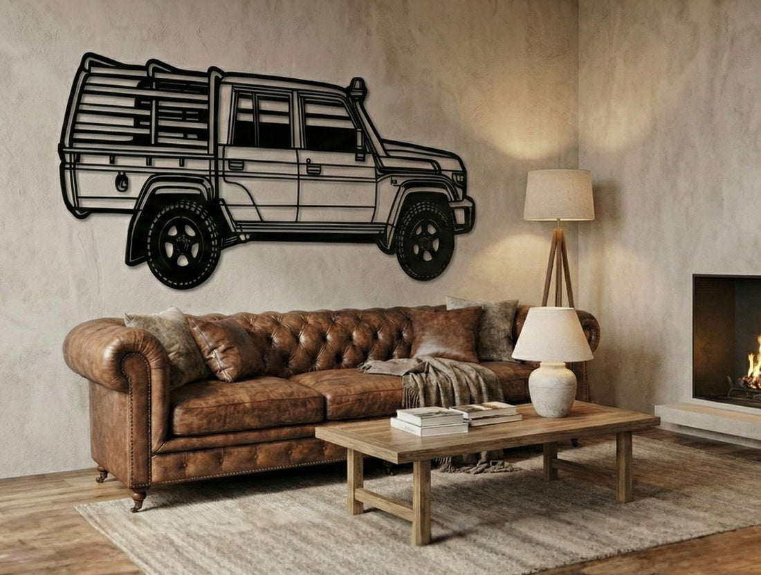 Landcruiser Double Cab Metal Wall Art - MET - AL
