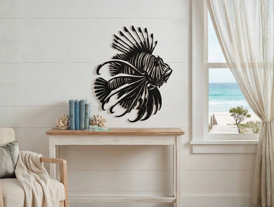 Lion Fish Metal Wall Art - MET-AL
