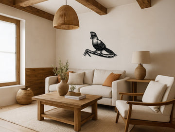 Loerie on Branch Metal Wall Art - MET - AL