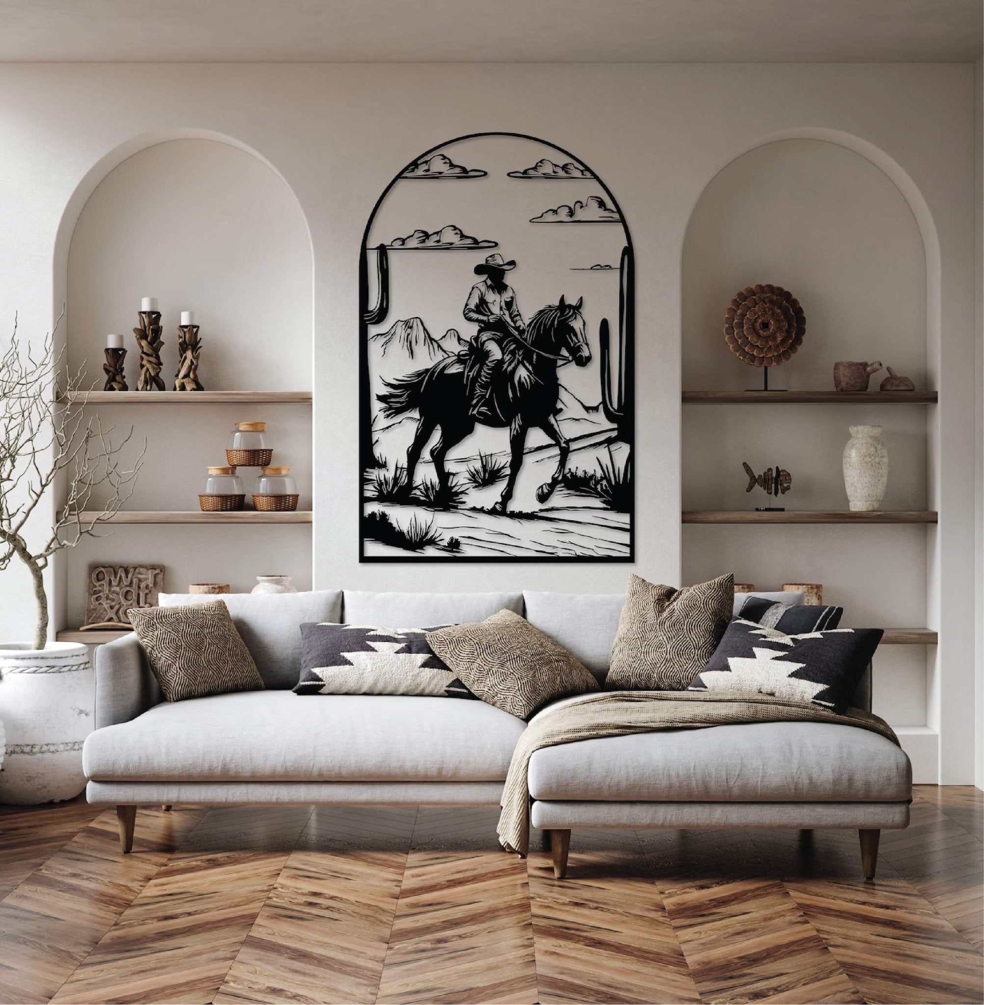Lone Rider Metal Wall Art - MET - AL