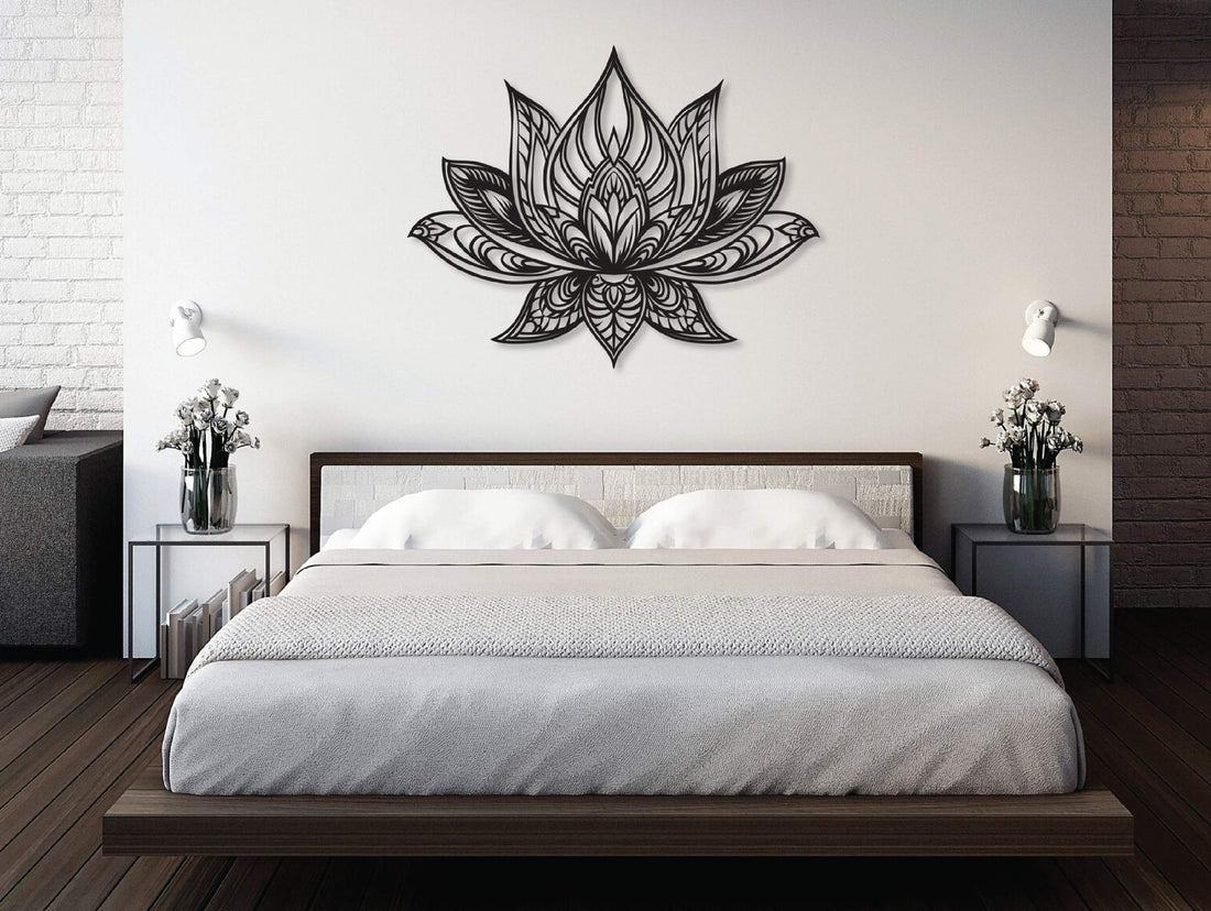 Lotus Flower Metal Wall Art - MET - AL