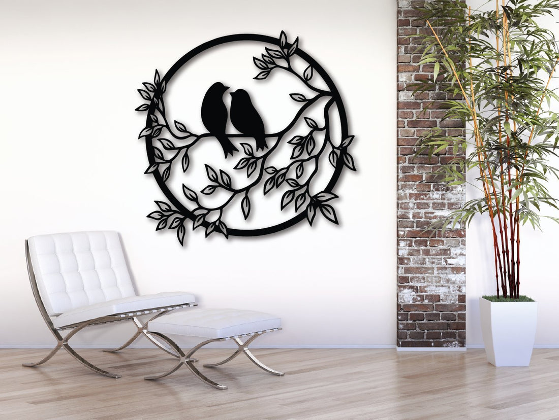 Love Birds Metal Wall Art - MET - AL