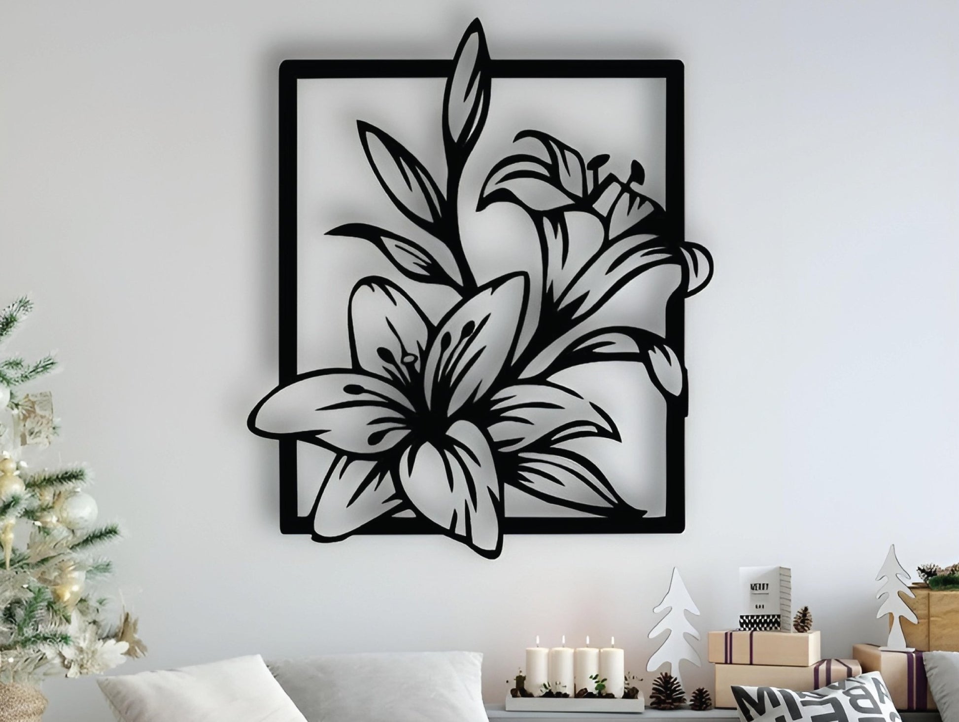 Lush Lily Metal Wall Art - MET - AL