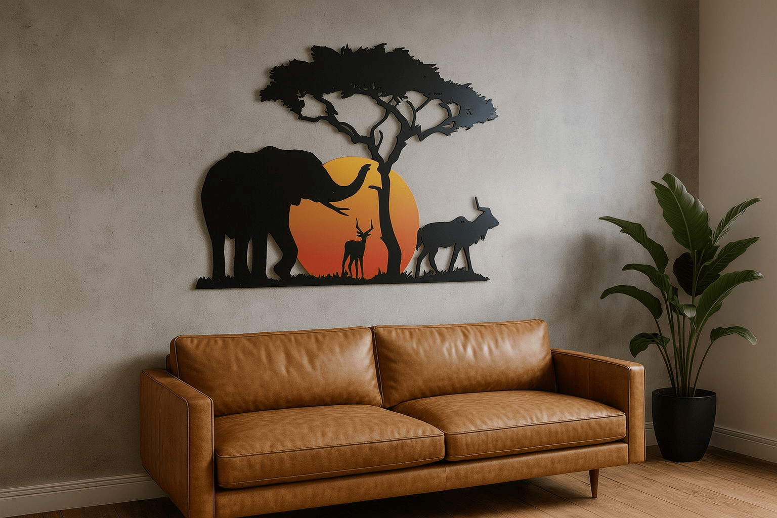 Marula Sunset Metal Wall Art - MET - AL