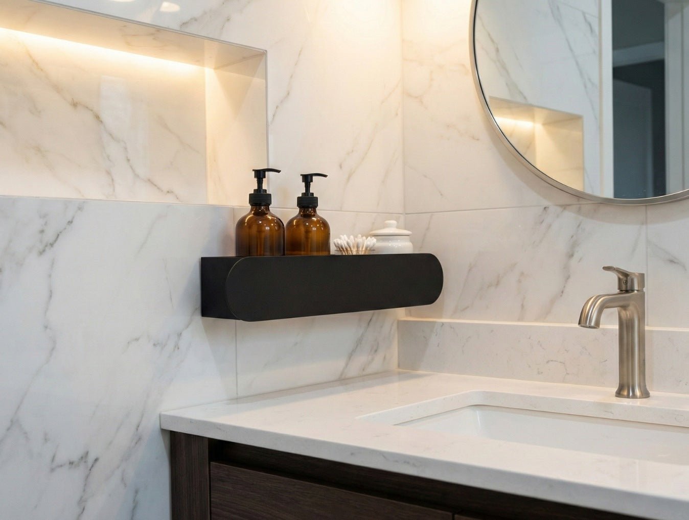 Medium Ovalo Bathroom Shelf - MET - AL