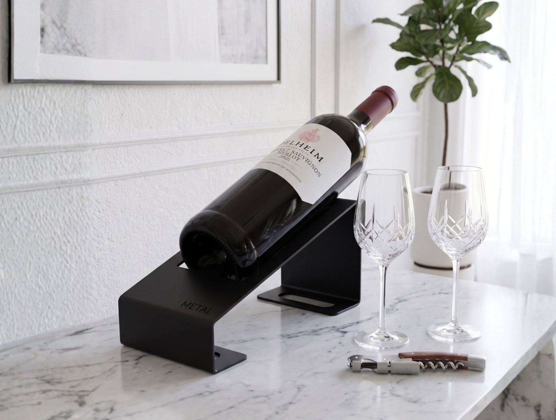 Metal Wine Bottle Holder - MET-AL