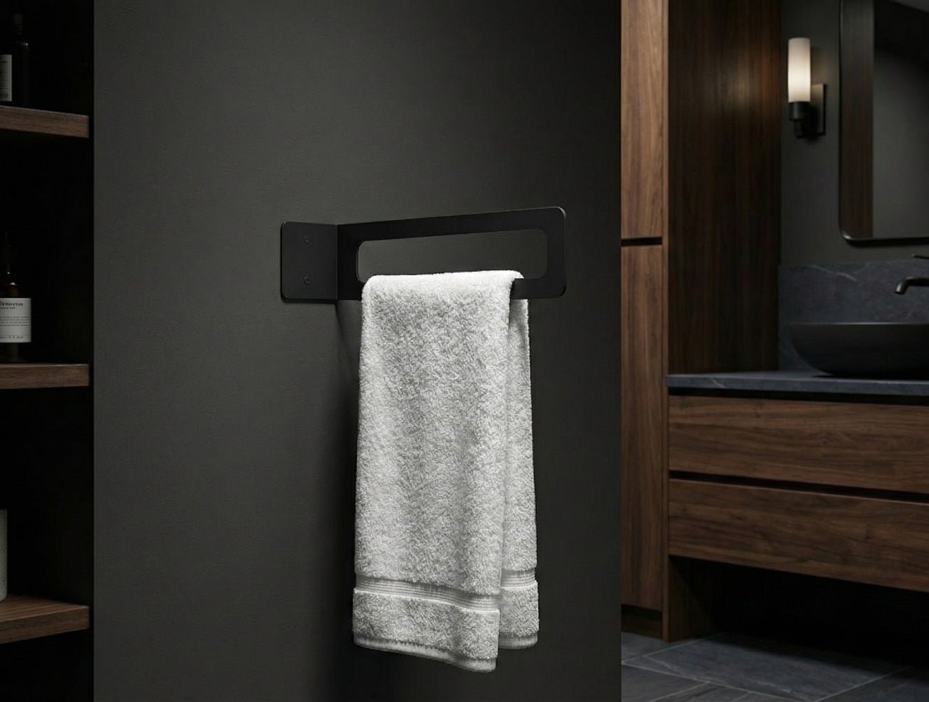 Minimalist Metal Hand Towel Holder - MET - AL