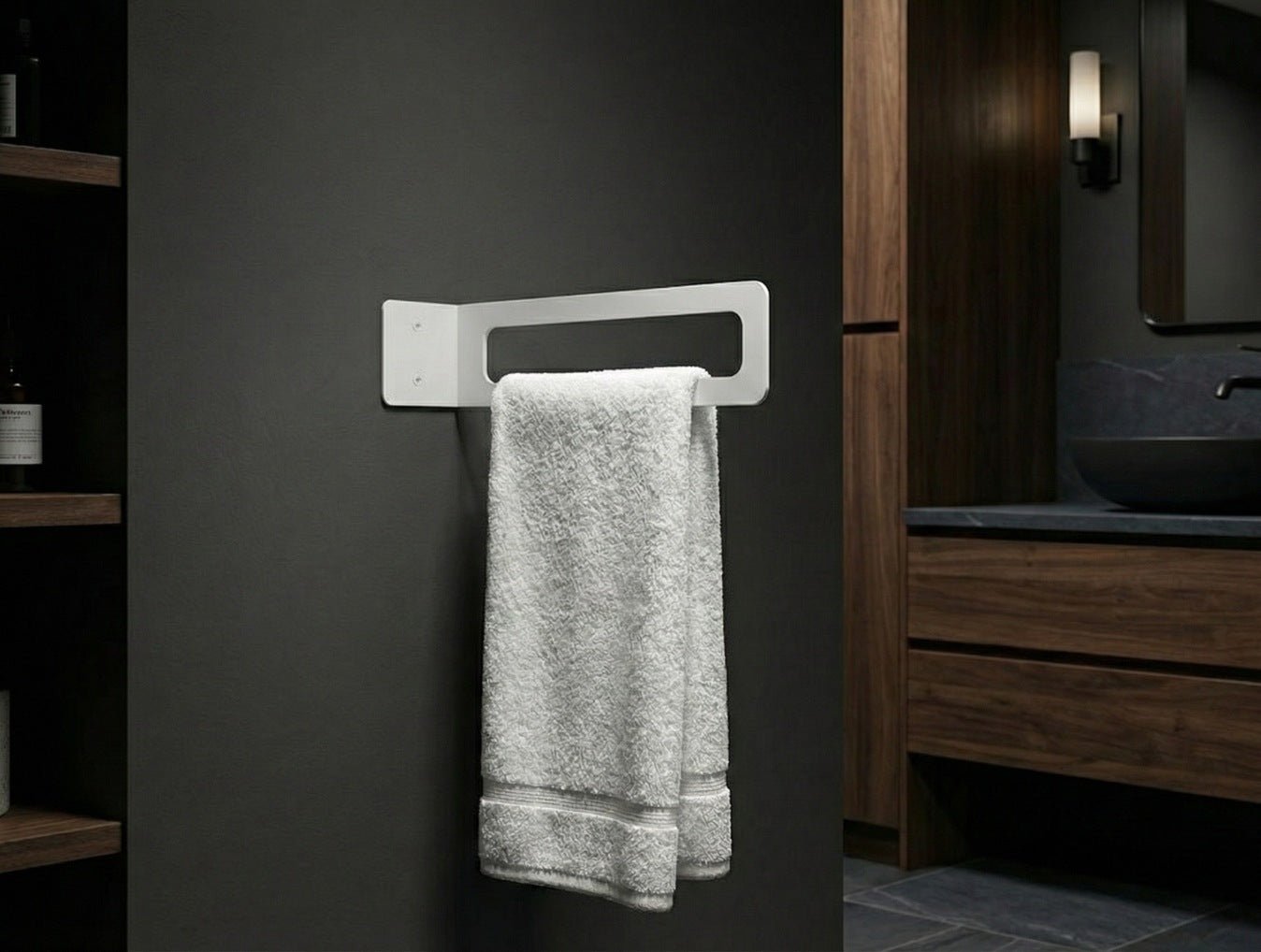 Minimalist Metal Hand Towel Holder - MET - AL