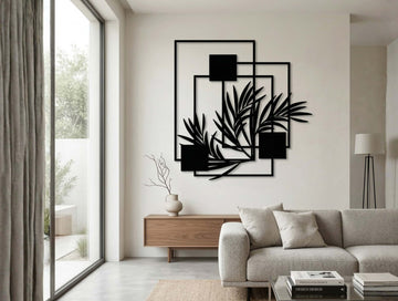 Nature Intersecting Metal Wall Art - MET - AL