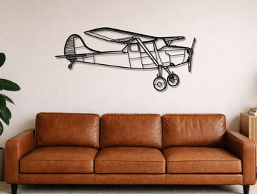 O - 1 Bird Dog Silhouette Metal Wall Art - MET - AL