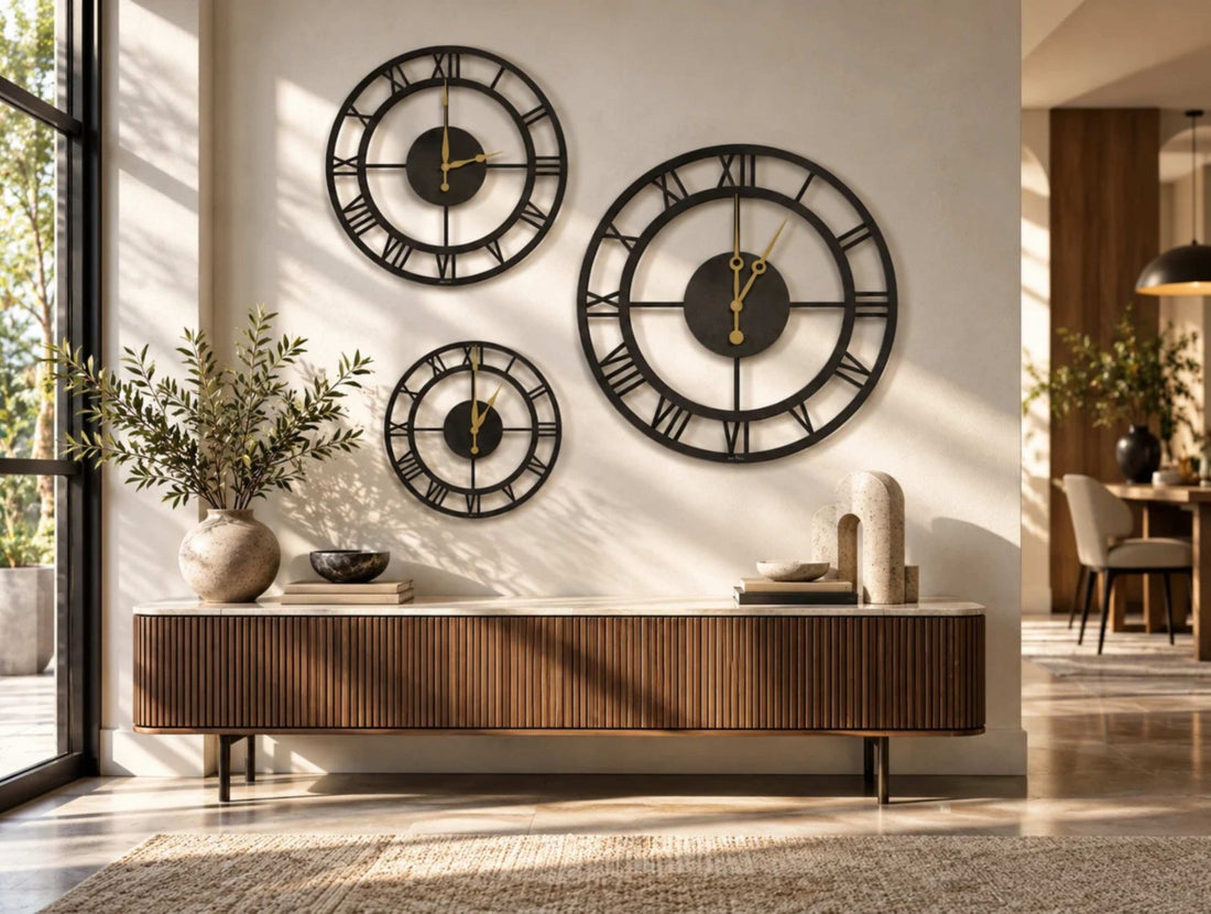 Open Face Roman Wall Clock - MET-AL