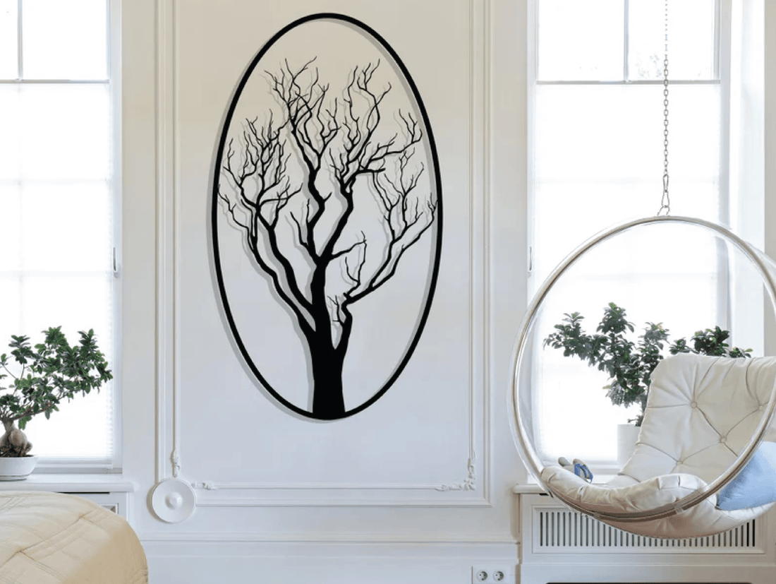 Oval Roots Metal Wall Art - MET - AL