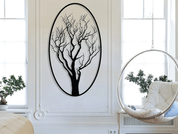 Oval Roots Metal Wall Art - MET - AL