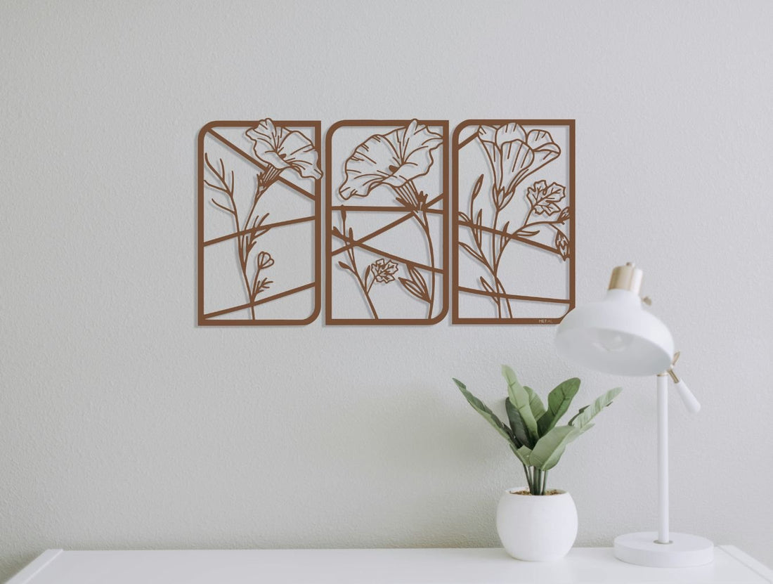 Petal and Pane Metal Wall Art - MET - AL