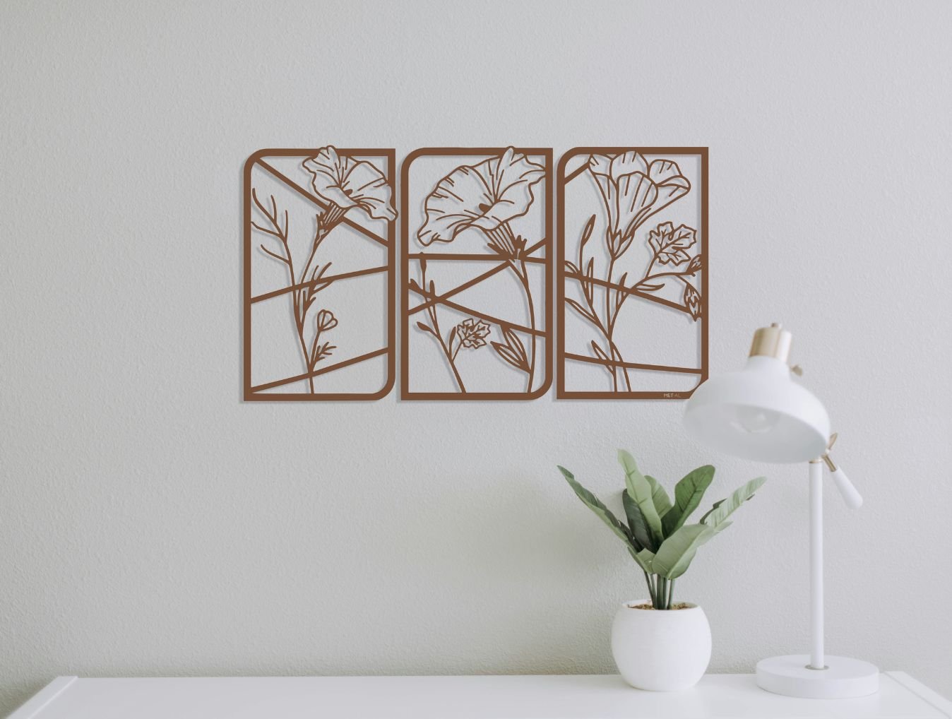 Petal and Pane Metal Wall Art - MET - AL