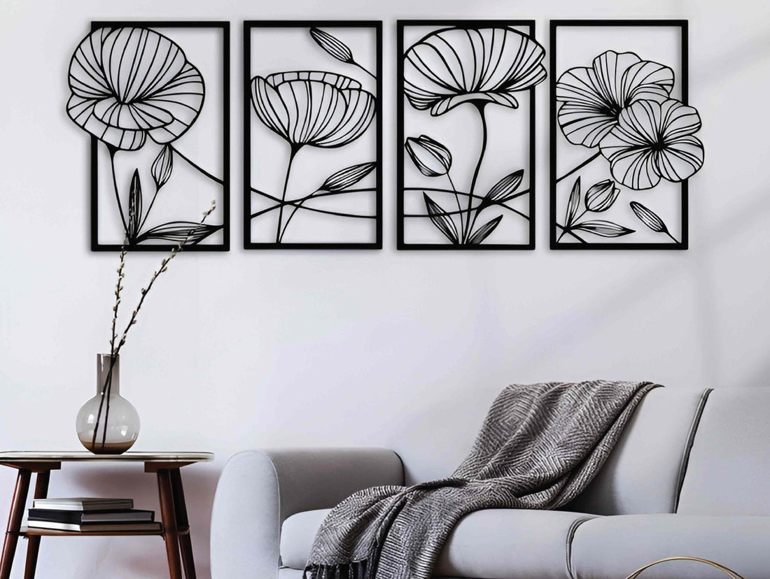 Petals in Bloom Metal Wall Art - MET - AL