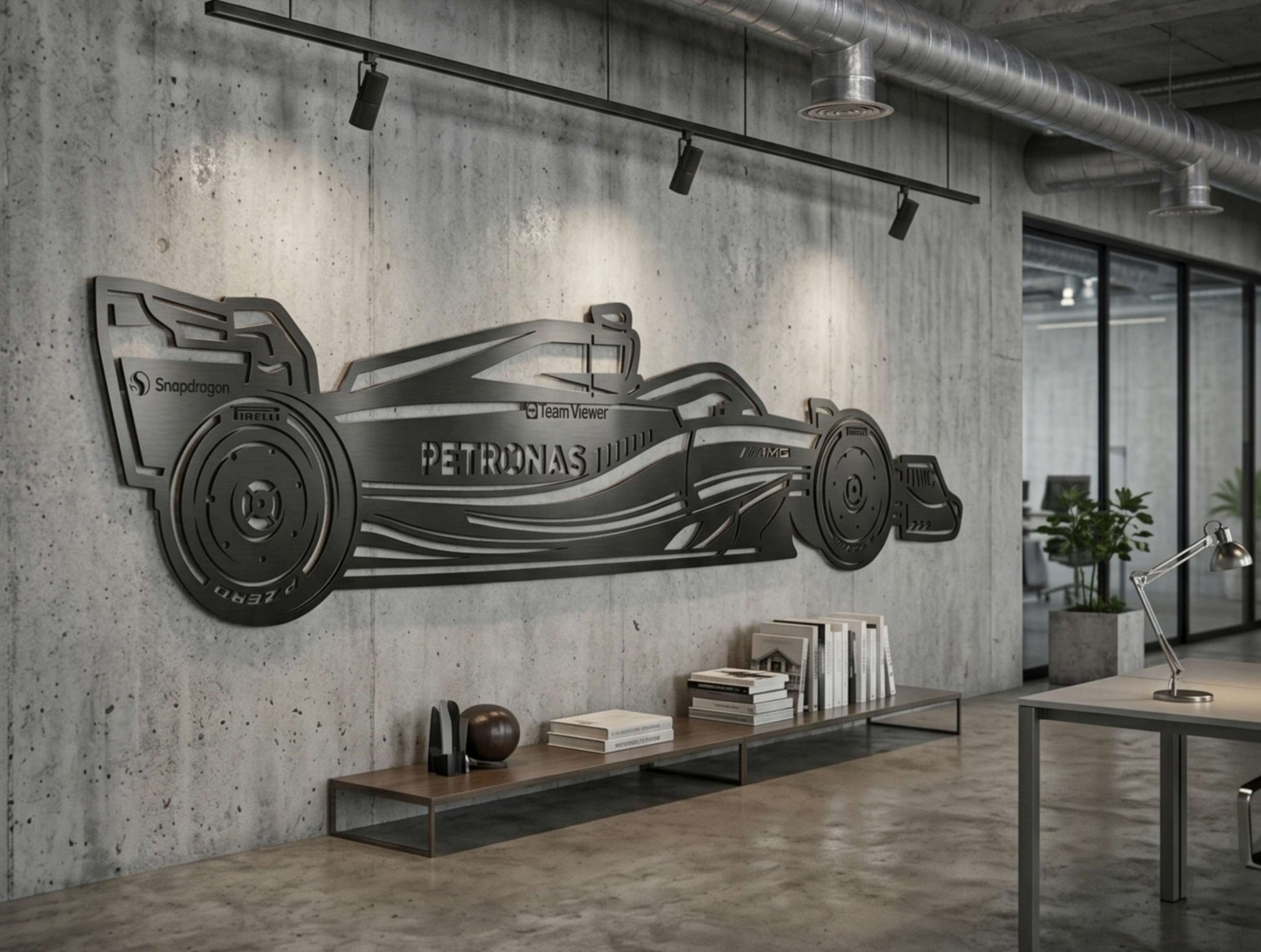 Petronas Side View Metal Wall Art - MET - AL