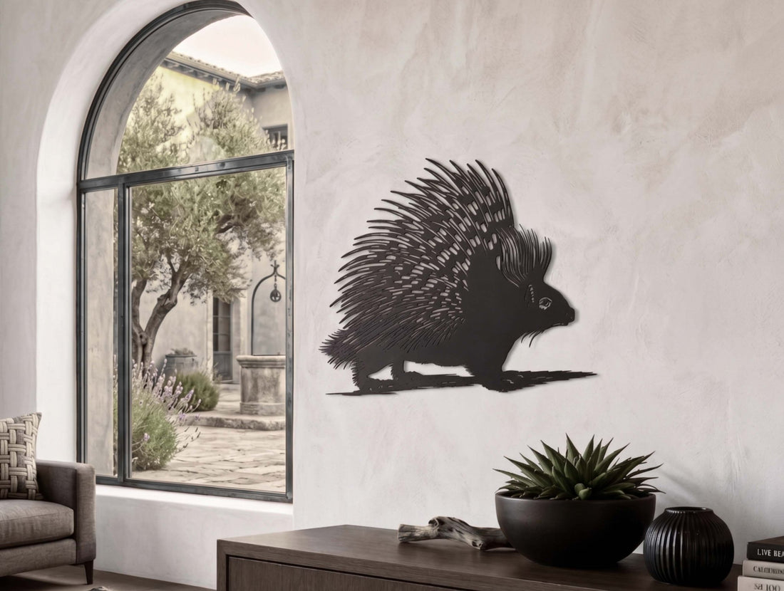 Porcupine Metal Wall Art - MET - AL