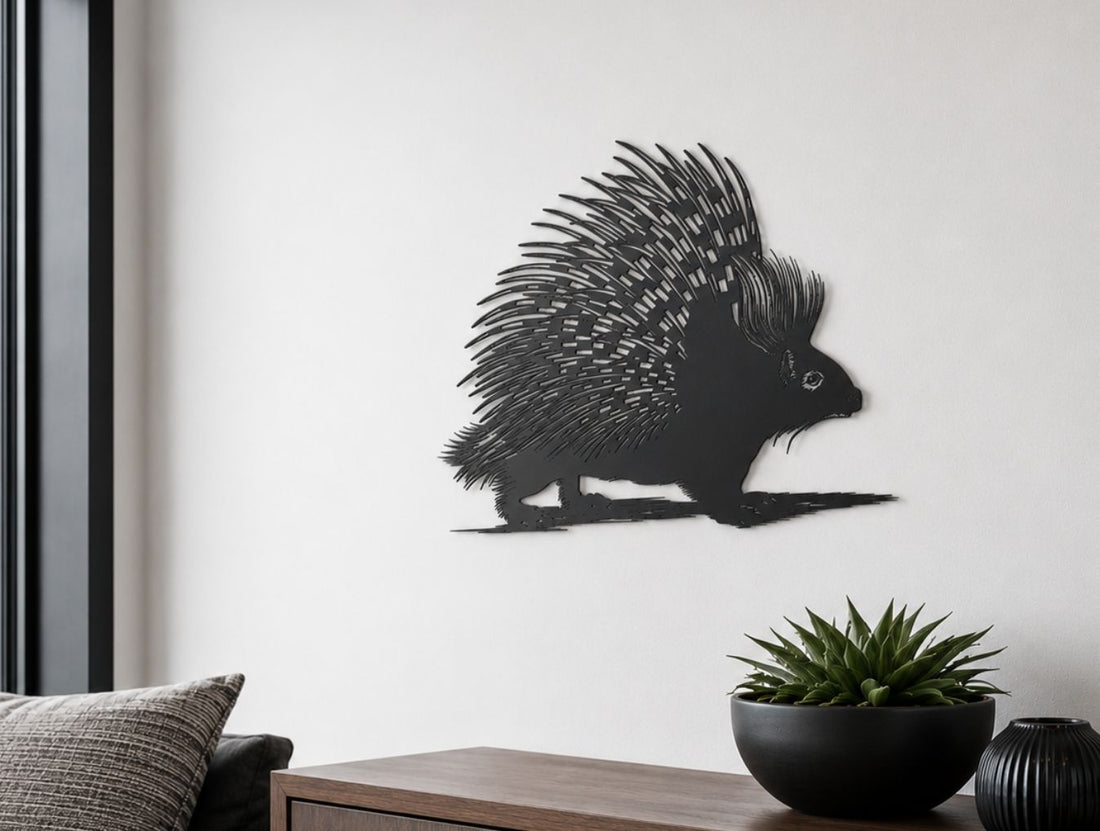 Porcupine Metal Wall Art - MET - AL