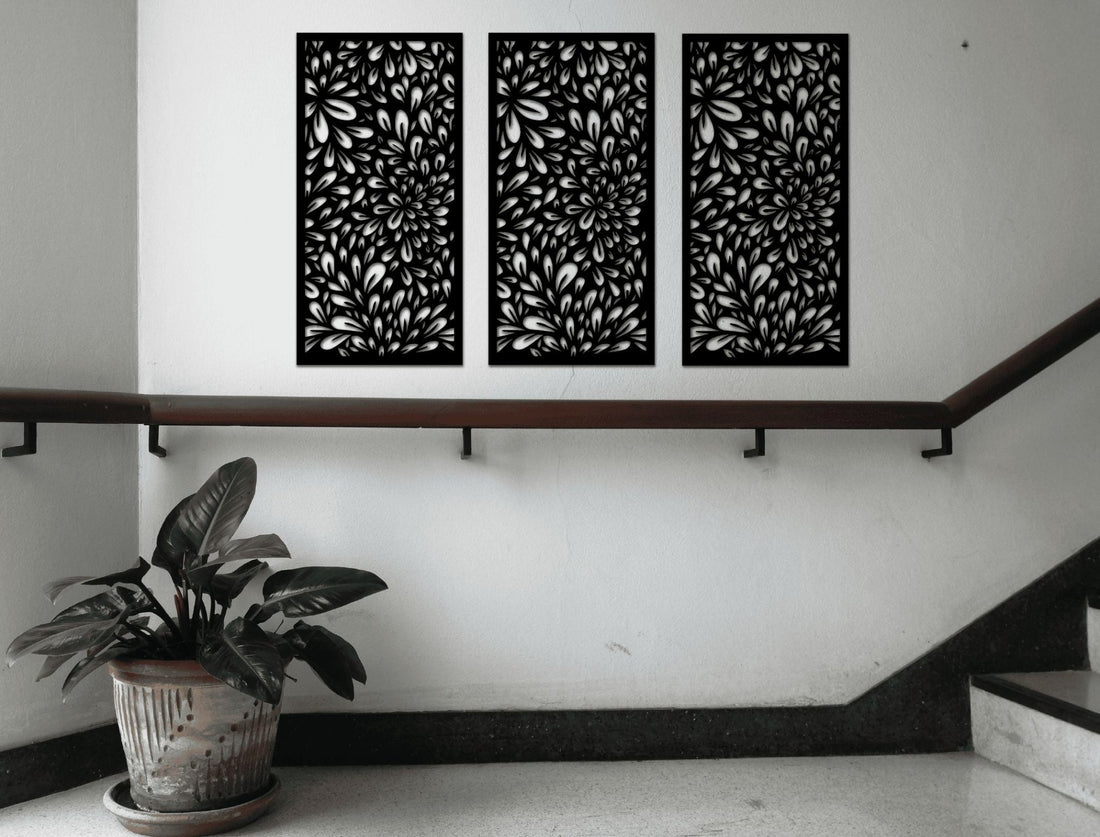 Rain of Petals Decorative Panel - MET - AL
