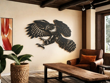 Red - tailed Hawk Metal Wall Art - MET - AL