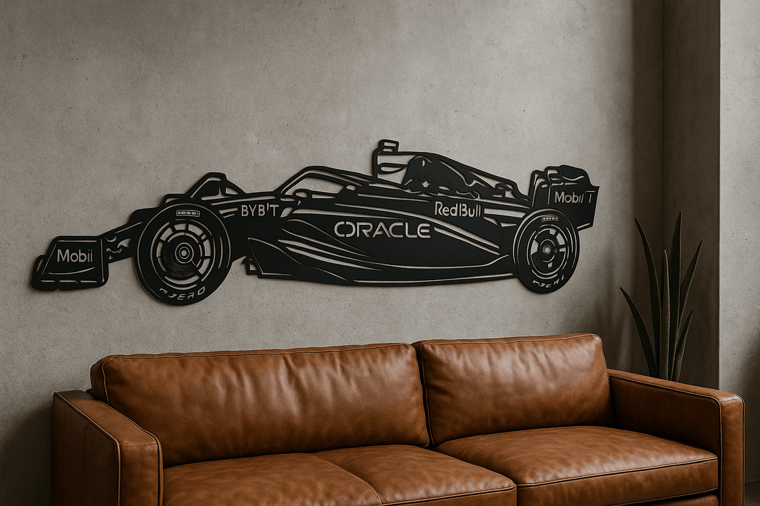 RedBull F1 Racing Car Metal Wall Art - MET - AL
